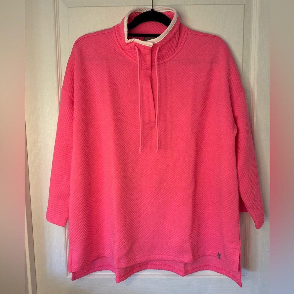 Talbots Vibrant Pink Quilted Top XL NWT - Picture 2 of 7